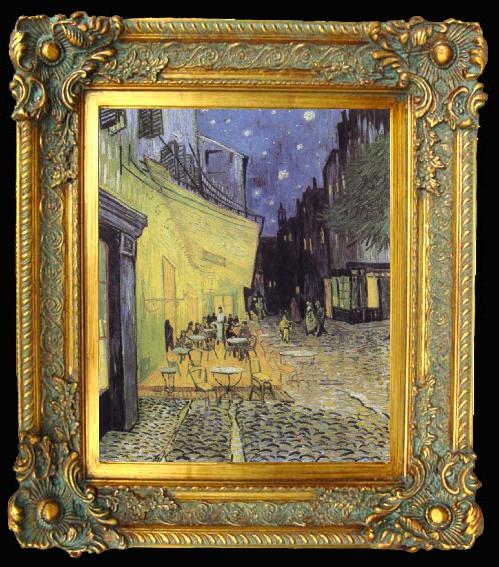 framed  Vincent Van Gogh Cafe Tarrasse by night, Ta012-2